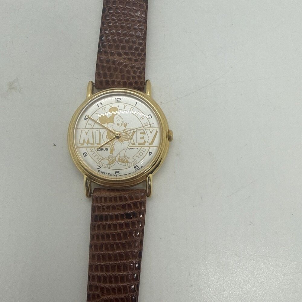 1987 Vintage Lorus Mickey Mouse 60 Years Anniversary Walt Disney Watch